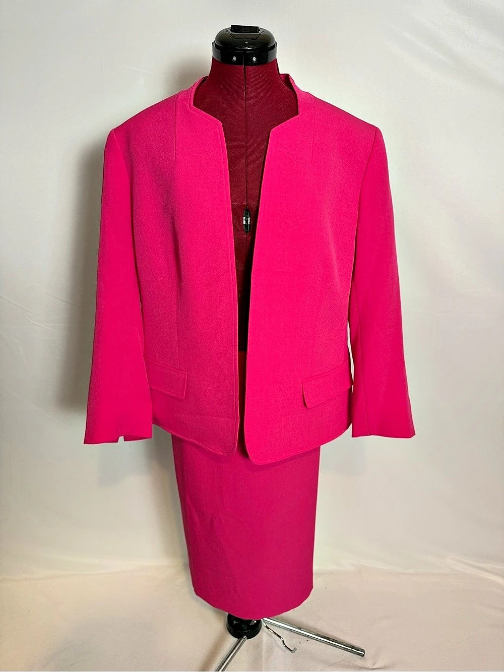 NWT Evan Picone Skirt Suit Women's Size 14 Pink 2-Piece Set Blazer & Skirt